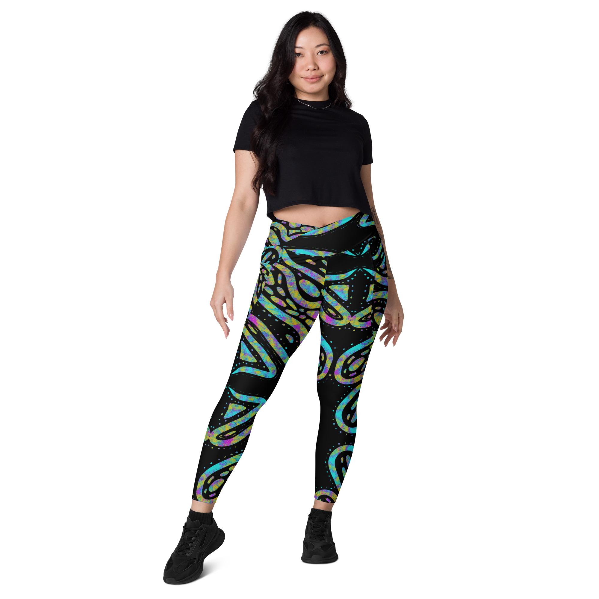Tara Crossover leggings with pockets – Deb El Designs